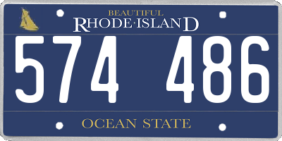 RI license plate 574486