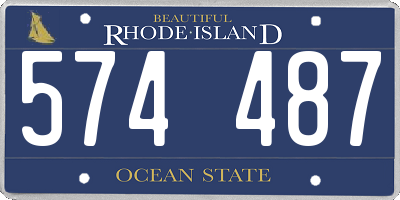 RI license plate 574487