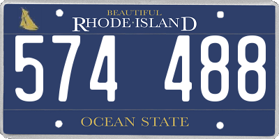 RI license plate 574488