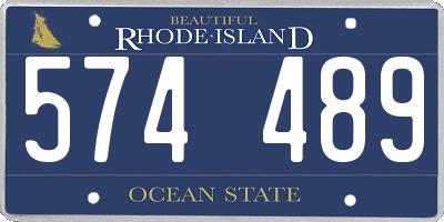 RI license plate 574489