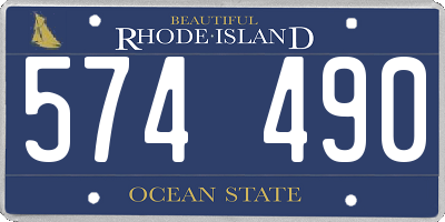 RI license plate 574490
