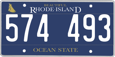 RI license plate 574493