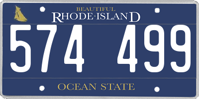 RI license plate 574499