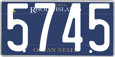 RI license plate 5745
