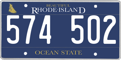 RI license plate 574502