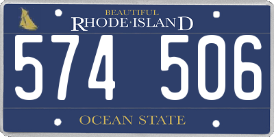 RI license plate 574506