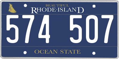 RI license plate 574507