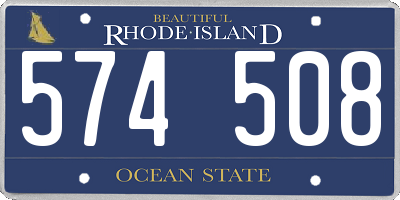RI license plate 574508
