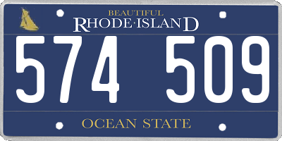 RI license plate 574509
