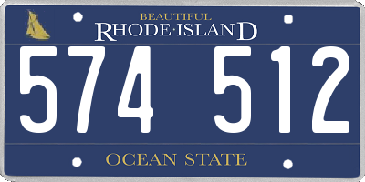 RI license plate 574512
