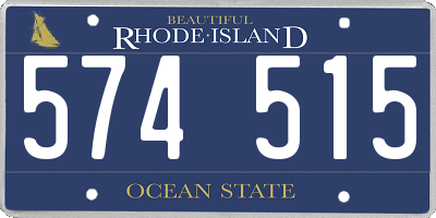 RI license plate 574515