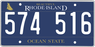 RI license plate 574516