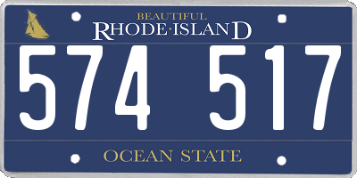RI license plate 574517
