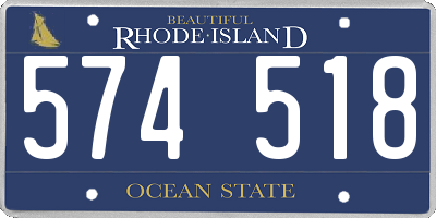 RI license plate 574518