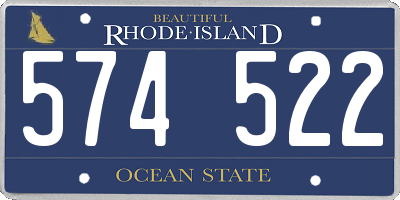 RI license plate 574522