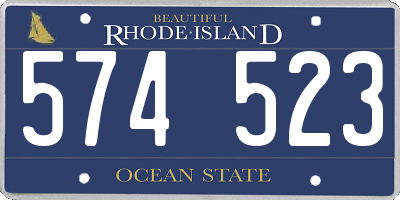 RI license plate 574523