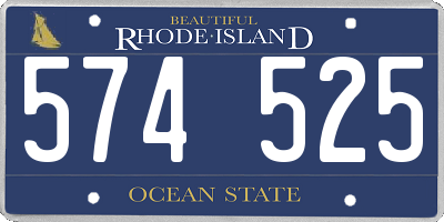 RI license plate 574525