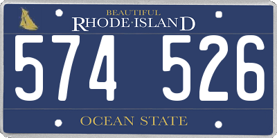 RI license plate 574526