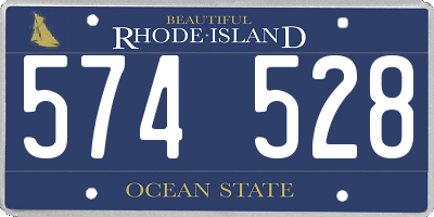 RI license plate 574528