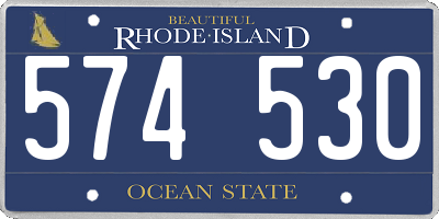 RI license plate 574530