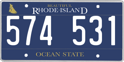 RI license plate 574531