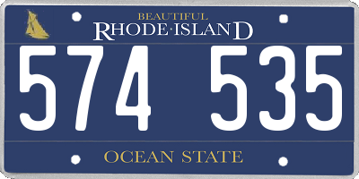 RI license plate 574535