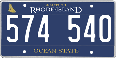 RI license plate 574540