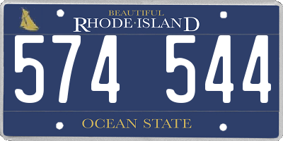 RI license plate 574544