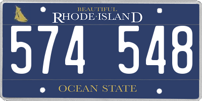 RI license plate 574548