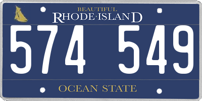 RI license plate 574549