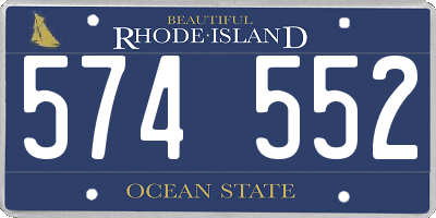 RI license plate 574552