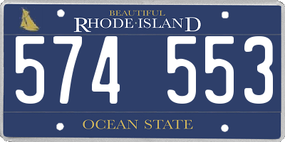 RI license plate 574553