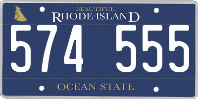 RI license plate 574555