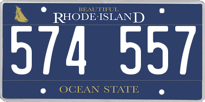 RI license plate 574557