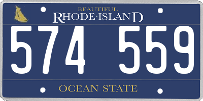 RI license plate 574559