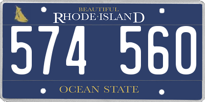 RI license plate 574560