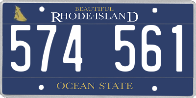 RI license plate 574561
