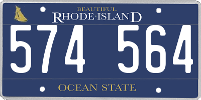RI license plate 574564
