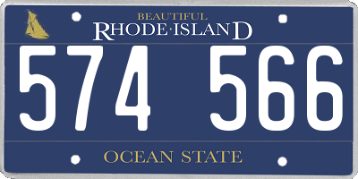 RI license plate 574566