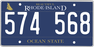RI license plate 574568