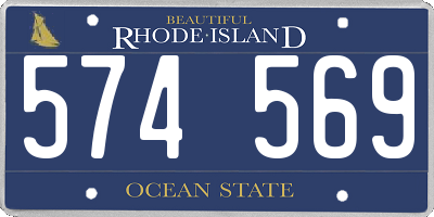 RI license plate 574569