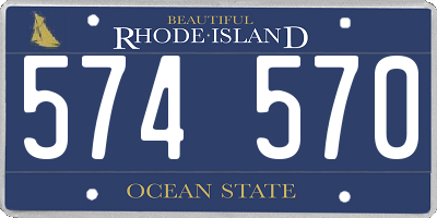RI license plate 574570