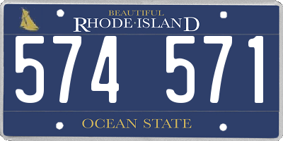 RI license plate 574571