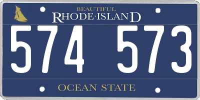 RI license plate 574573