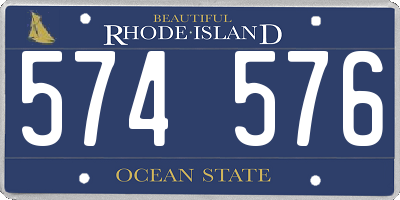 RI license plate 574576
