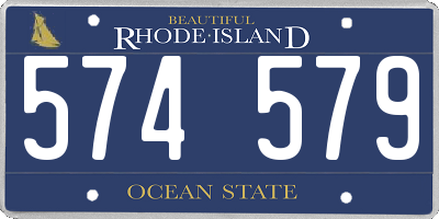 RI license plate 574579