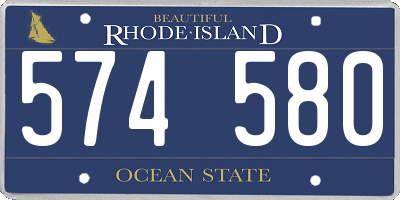 RI license plate 574580