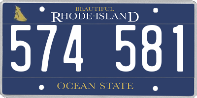 RI license plate 574581