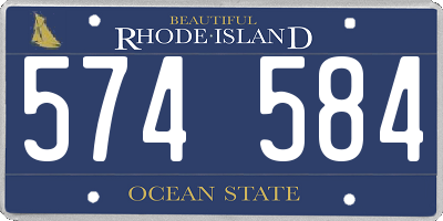 RI license plate 574584
