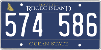 RI license plate 574586